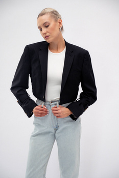 BLACK SHORT No5 BLAZER WITH BUCKLES