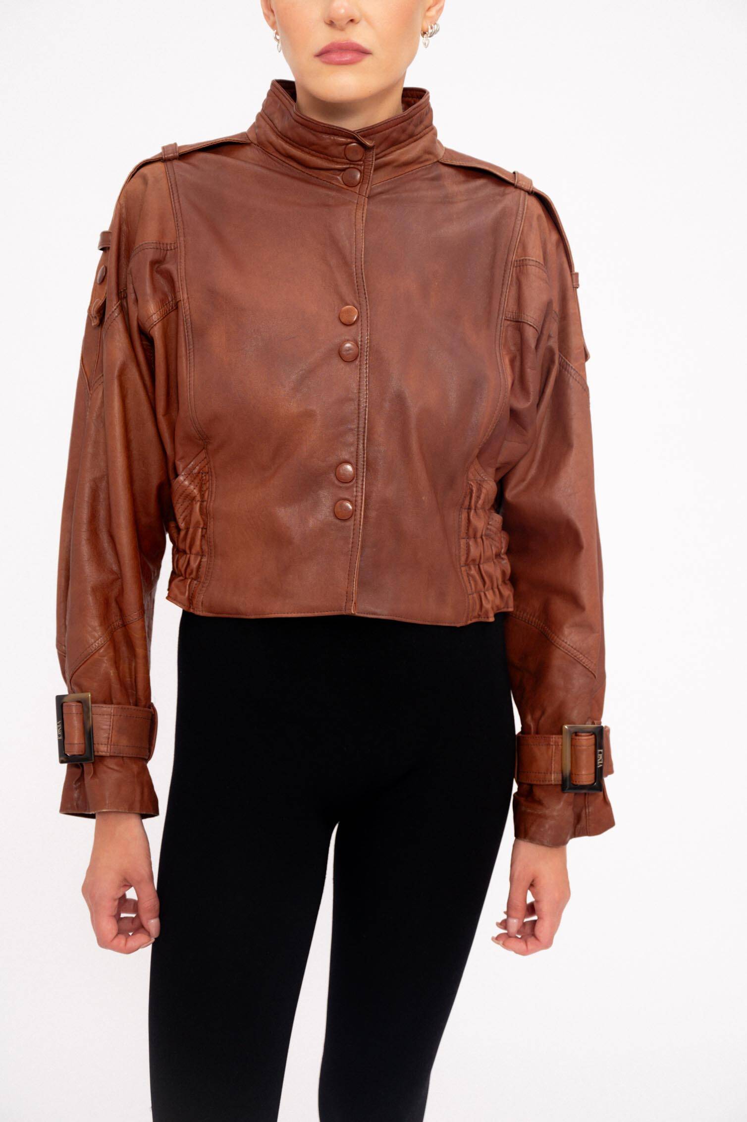 BROWN LEATHER JACKET