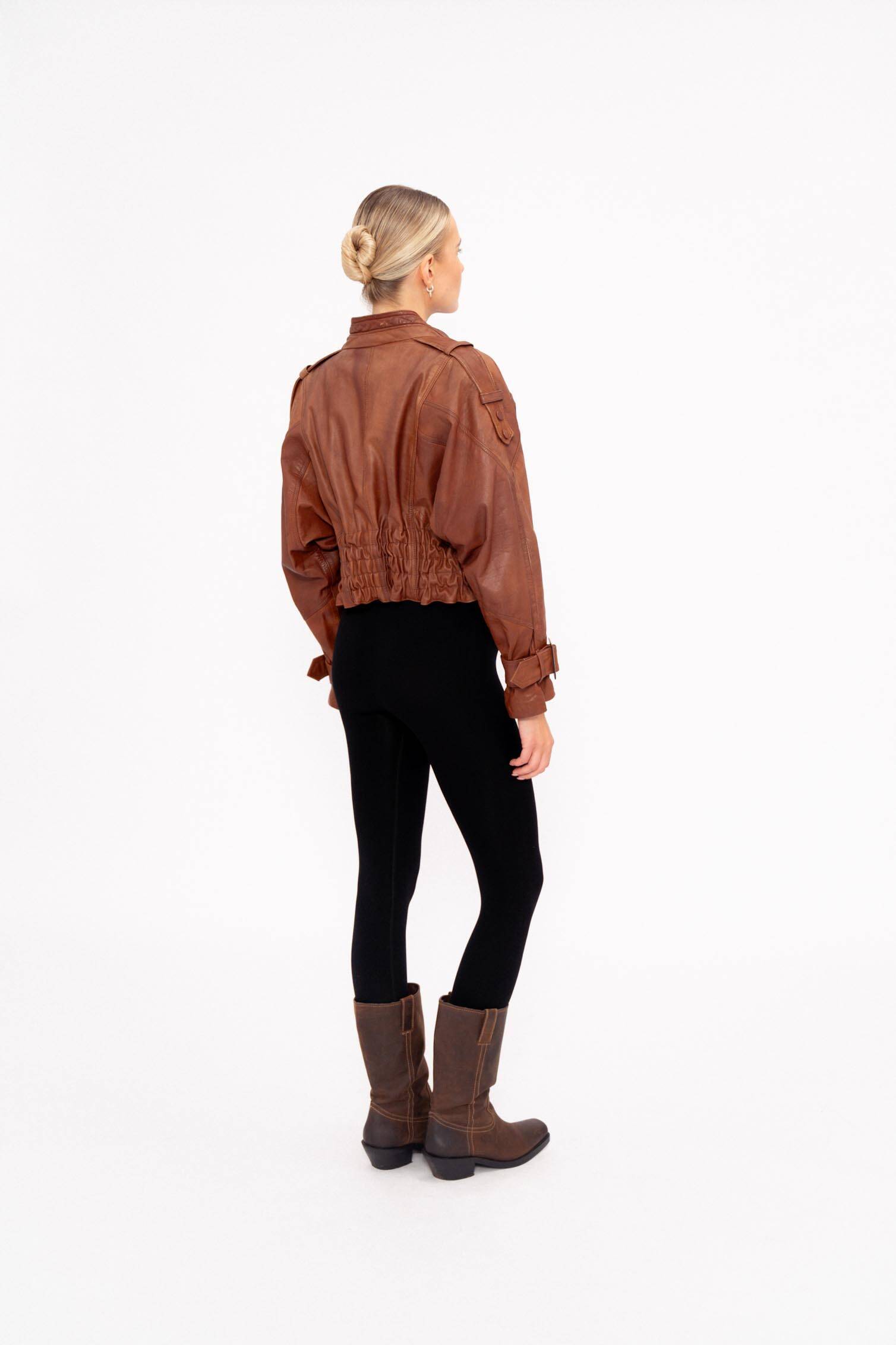 BROWN LEATHER JACKET