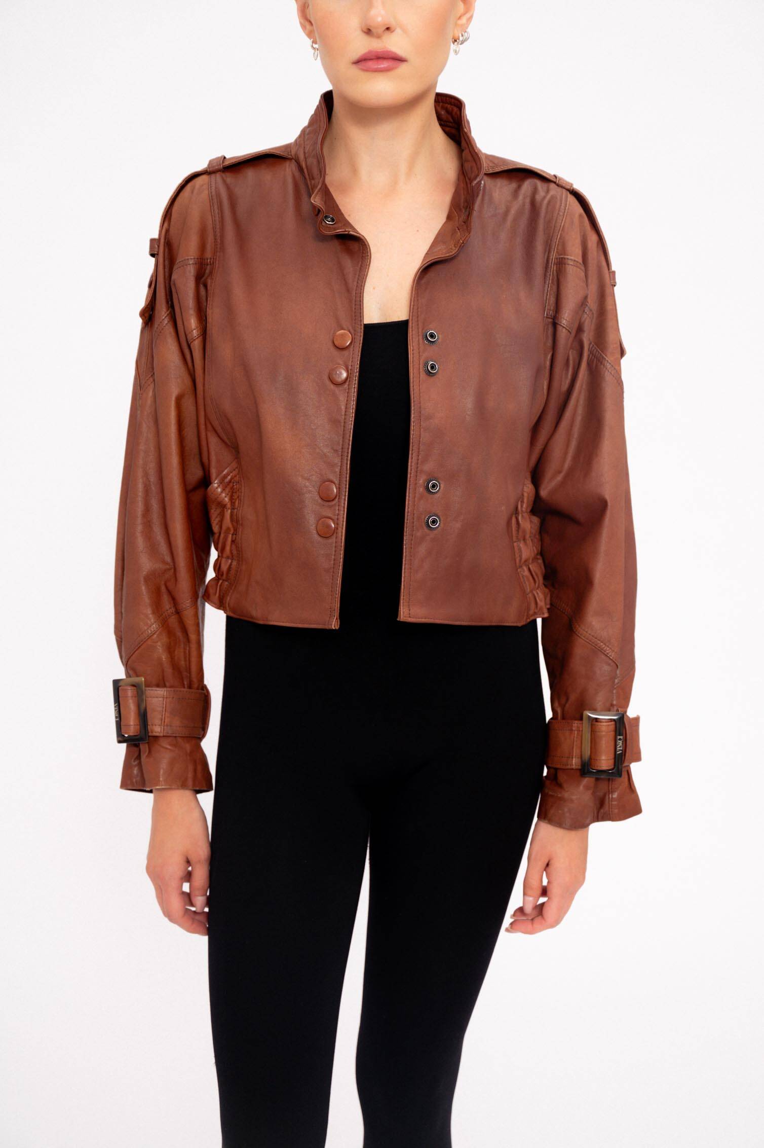 BROWN LEATHER JACKET