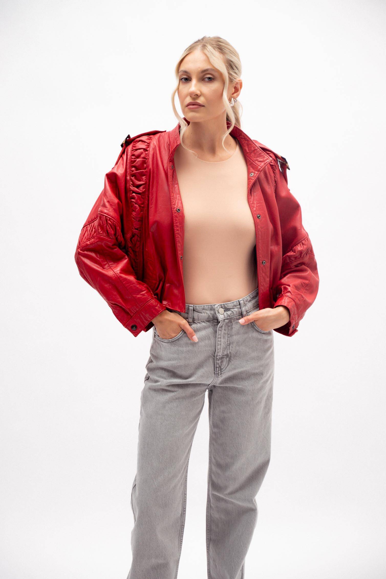 RED LEATHER JACKET