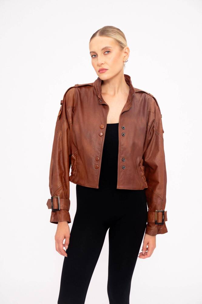 BROWN LEATHER JACKET