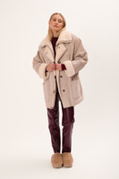 LONG LIGHT WAISTED NATURAL SHEEPSKIN