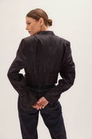 SHORT BLACK FITTED JACKET MODEL No2