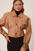 BEIGE LEATHER JACKET