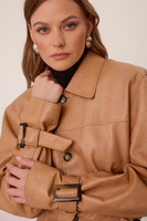 BEIGE LEATHER JACKET