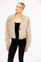 BEIGE LEATHER JACKET