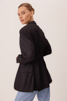 BLACK STRIPED JACKET MODEL No4