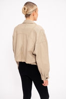 BEIGE LEATHER JACKET