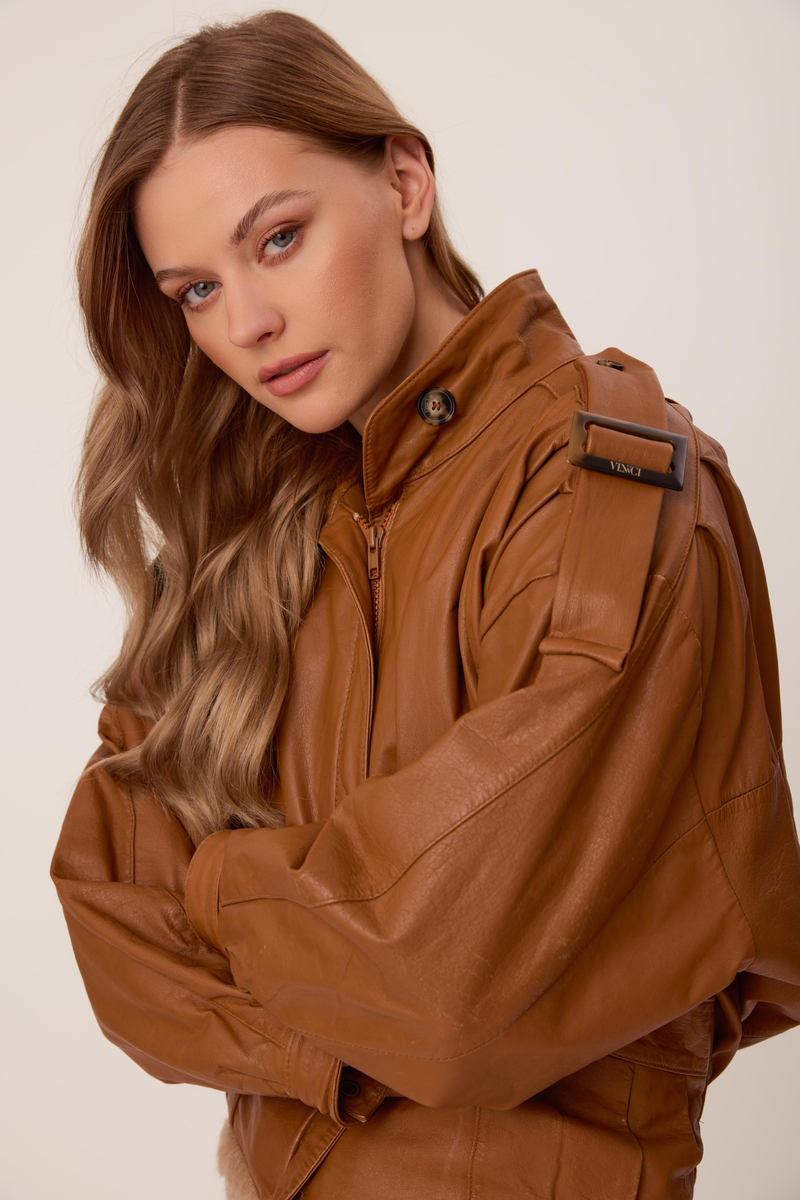 CARAMEL LEATHER JACKET