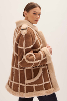 LONG BROWN NATURAL SHEEPSKIN