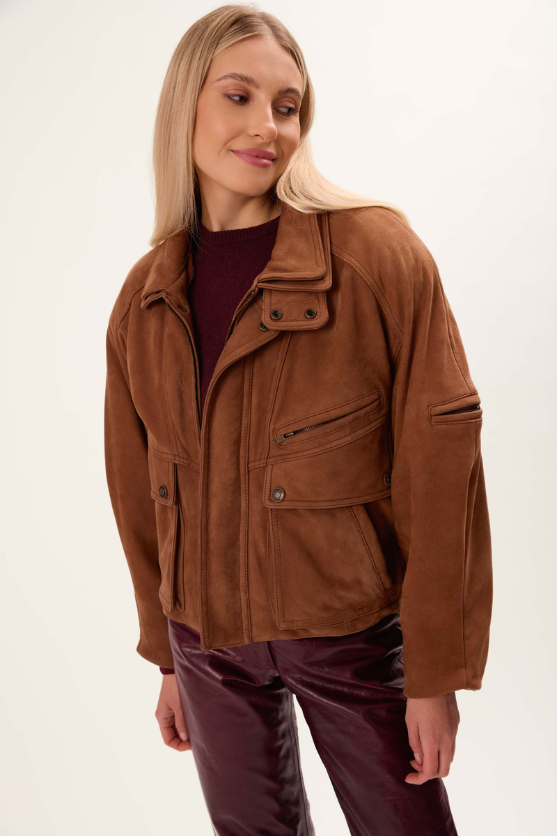 BROWN LEATHER JACKET